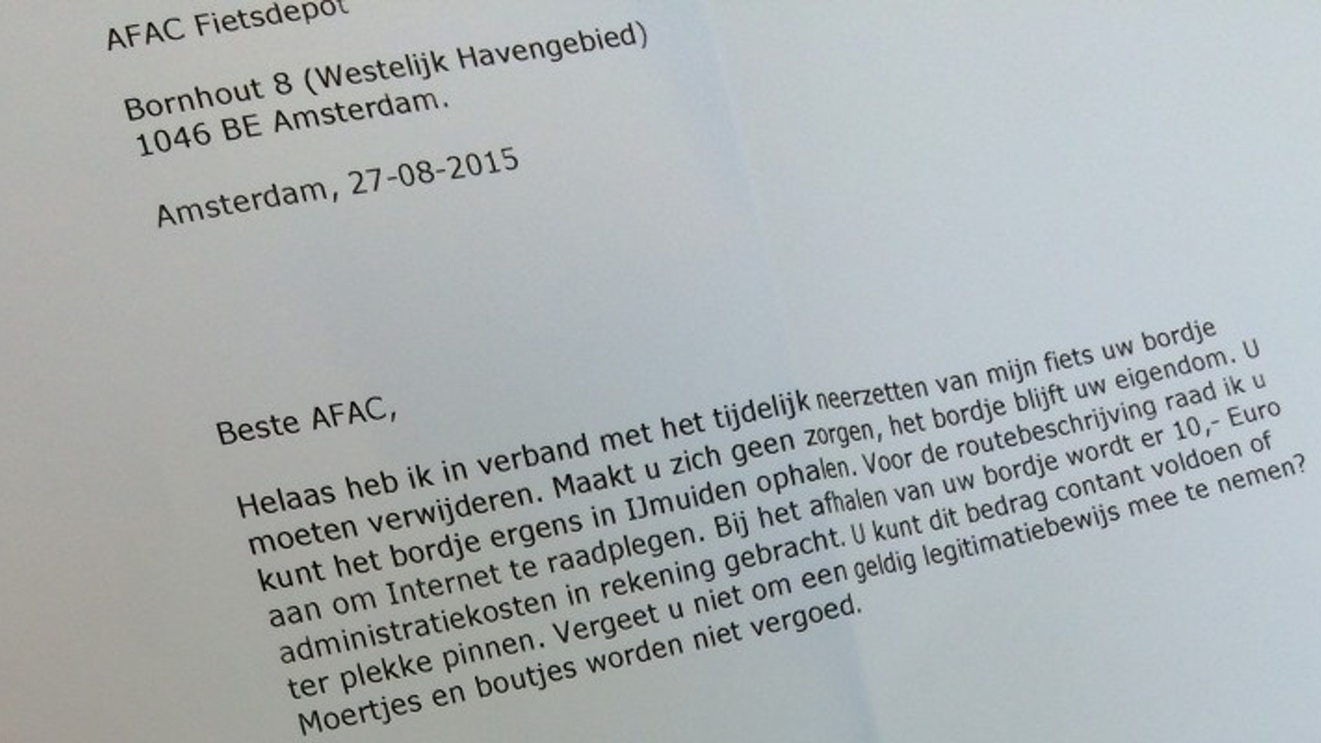 brief aan afac