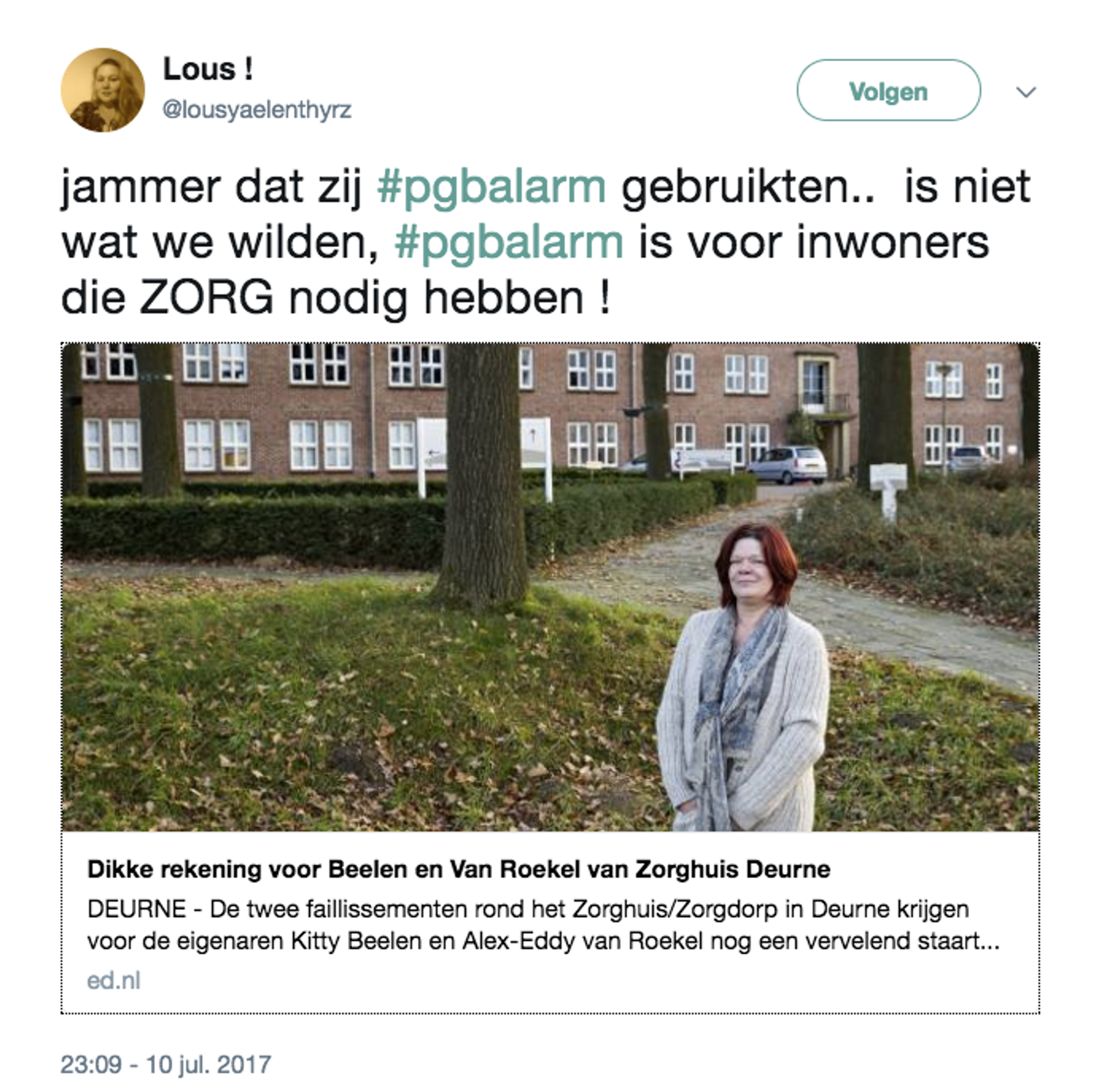 Deurne verontwaardiging