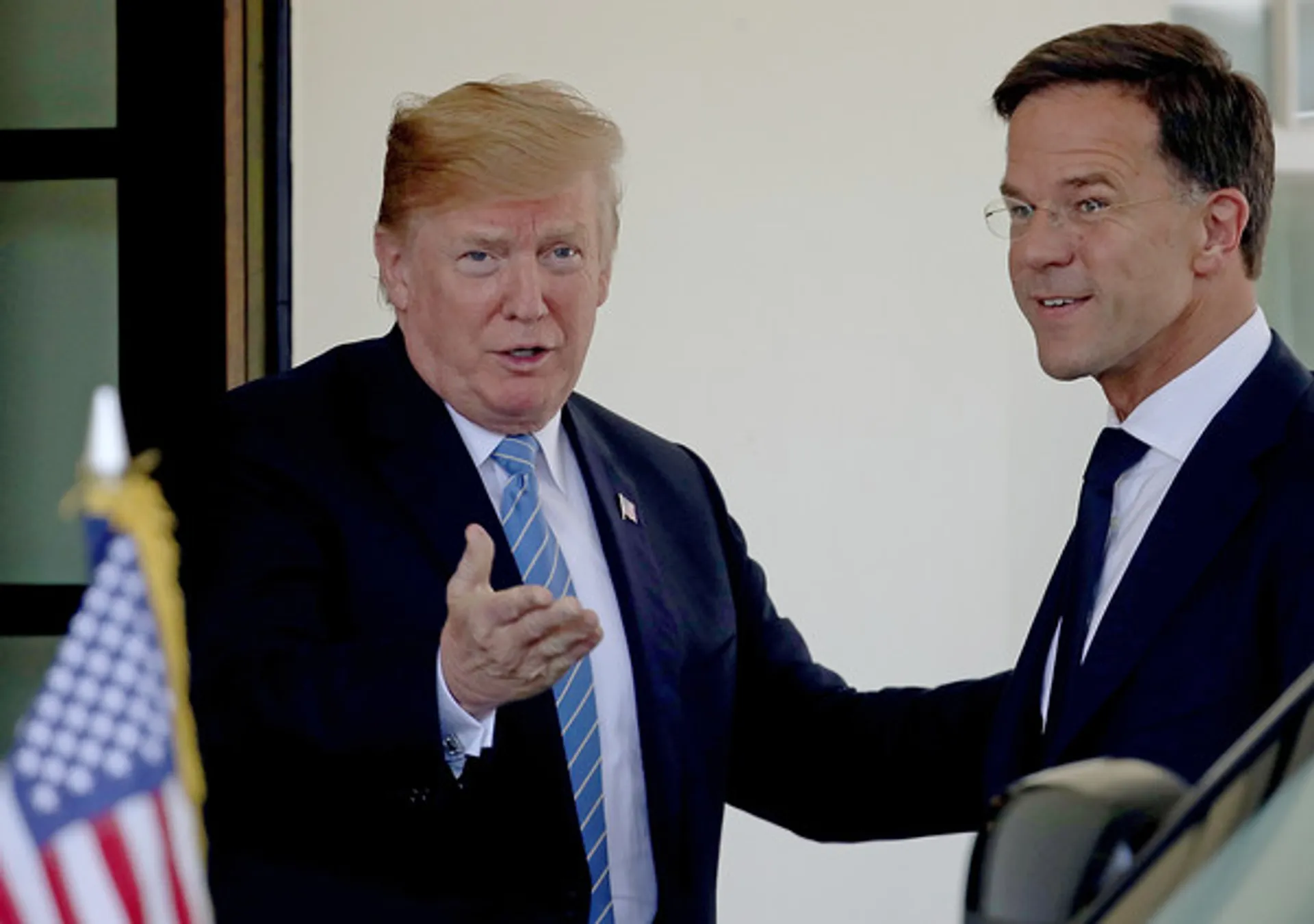 Afbeelding van Rutte op bezoek bij Trump