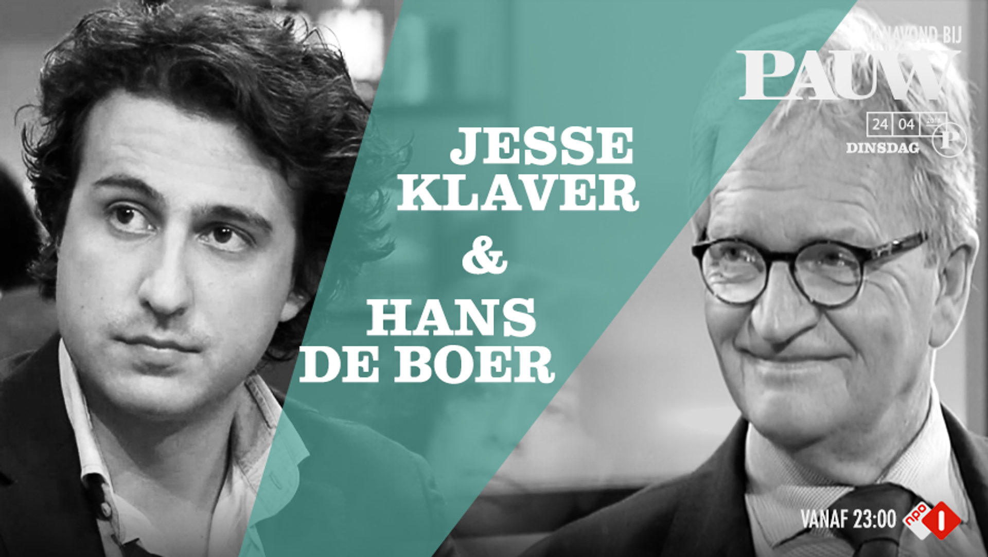 Hans de Boer en Jesse Klaver 24 april