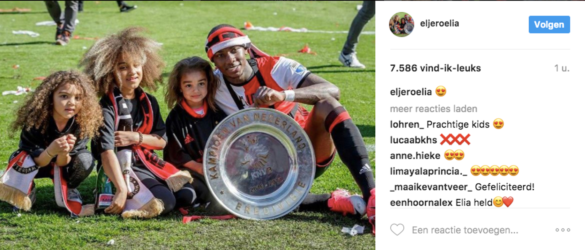 Eljero Elia en zijn kids