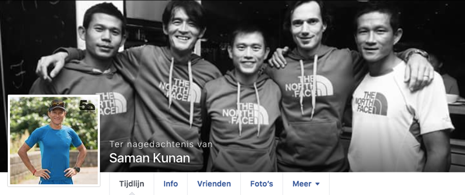 Facebook banner ter nagedachtenis Thaise duiker