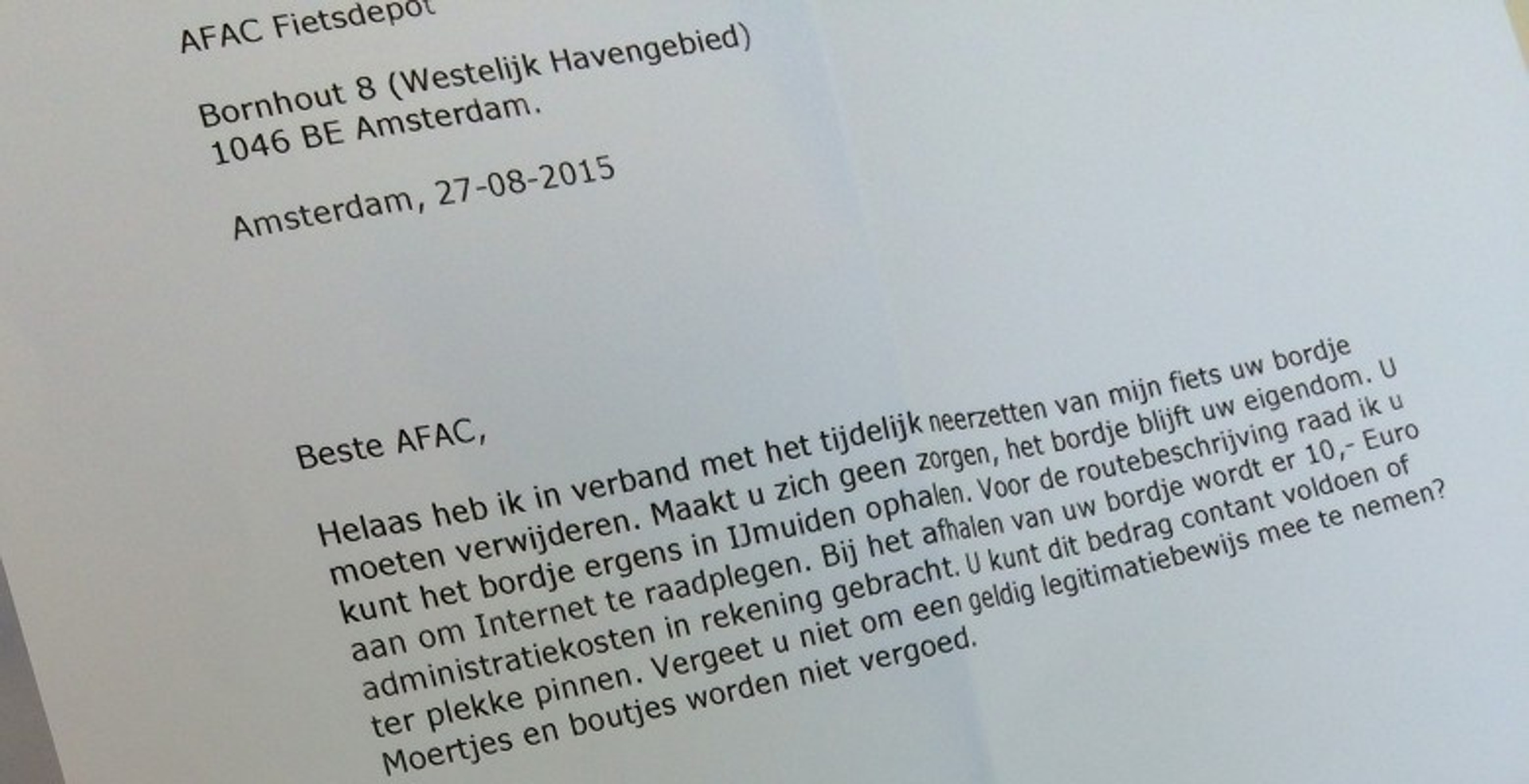 brief aan afac