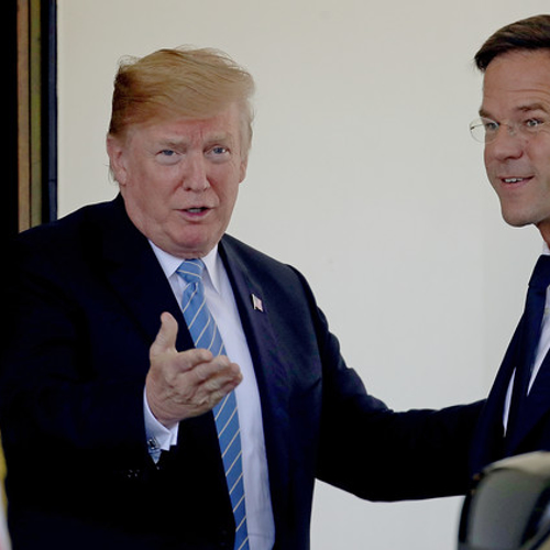 Rutte op bezoek bij Trump