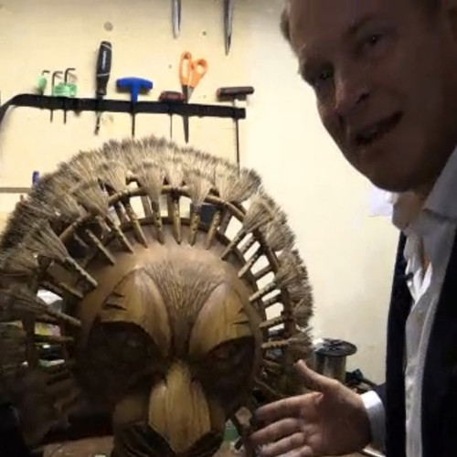 Albert Verlinde backstage bij de Lion King